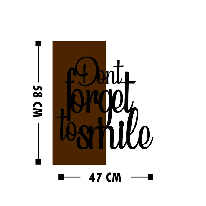 Wallity Dont Forget To Smile Escultura de pared de madera y metal Wallity Dont Forget To Smile Escultura de pared de madera y metal